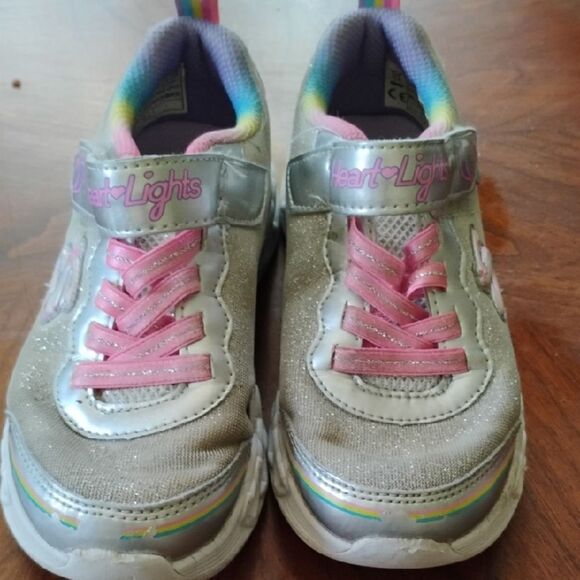 Kids Skechers - Silver and Pink - Size: 12     (1013) - Picture 1 of 5